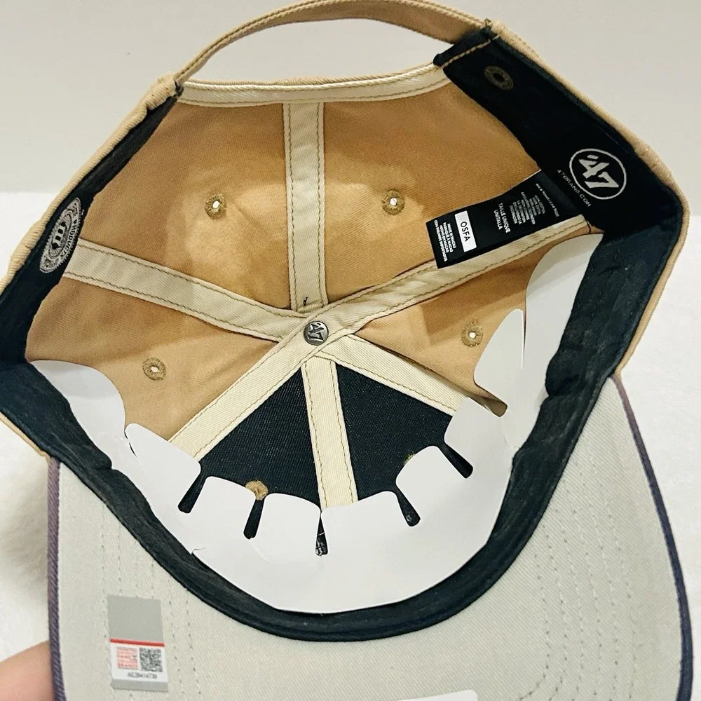 '47‎ Brand Michigan Wolverines Dusted Abilene MVP Hat Cap Adjustable Beige NCAA